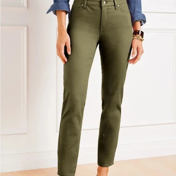 Talbots Sage Green Ankle Jeggings size 10 New - Picture 1 of 2